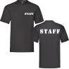 Printolo T-shirt STAFF personalizzabile in cotone nero con stampa D...