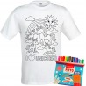 Printolo T-shirt da colorare Unicorni Magici per bambini con 12 pen...