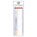 Calendario Olandese 2026 slim personalizzabile rosso 14x47 cm, mensile 12 fogli, ideale per aziende, Made in Italy