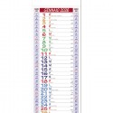 Calendario Olandese 2026 slim personalizzabile rosso 14x47 cm, mensile 12 fogli, ideale per aziende, Made in Italy