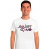 Printolo T-shirt SQUIRT GAME umoristica in cotone 100% bianco con s...