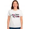 Printolo T-shirt SQUIRT GAME umoristica in cotone 100% bianco con s...