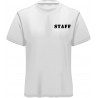 Printolo T-shirt STAFF personalizzabile in cotone bianco 100% con s...