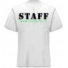 Printolo T-shirt STAFF personalizzabile in cotone bianco 100% con s...