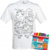Printolo T-shirt da colorare Dinosauri Fantastici per bambini con 1...