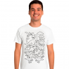 Printolo T-shirt da colorare Dinosauri Fantastici per bambini con 1...