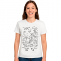T-shirt da colorare Dinosauri Fantastici per bambini con 12 pennarelli lavabili, 100% cotone, regalo creativo