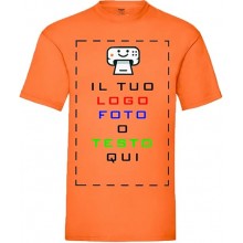 T-shirt uomo personalizzata maglia in cotone organico 100%, stampa foto/loghi/scritte, regalo unico Made in Italy