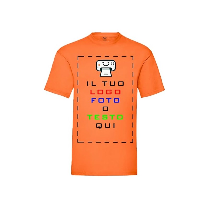 Printolo T-shirt uomo personalizzata maglia in cotone organico 100%...