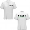 Printolo T-shirt STAFF personalizzabile in cotone bianco 100% con s...