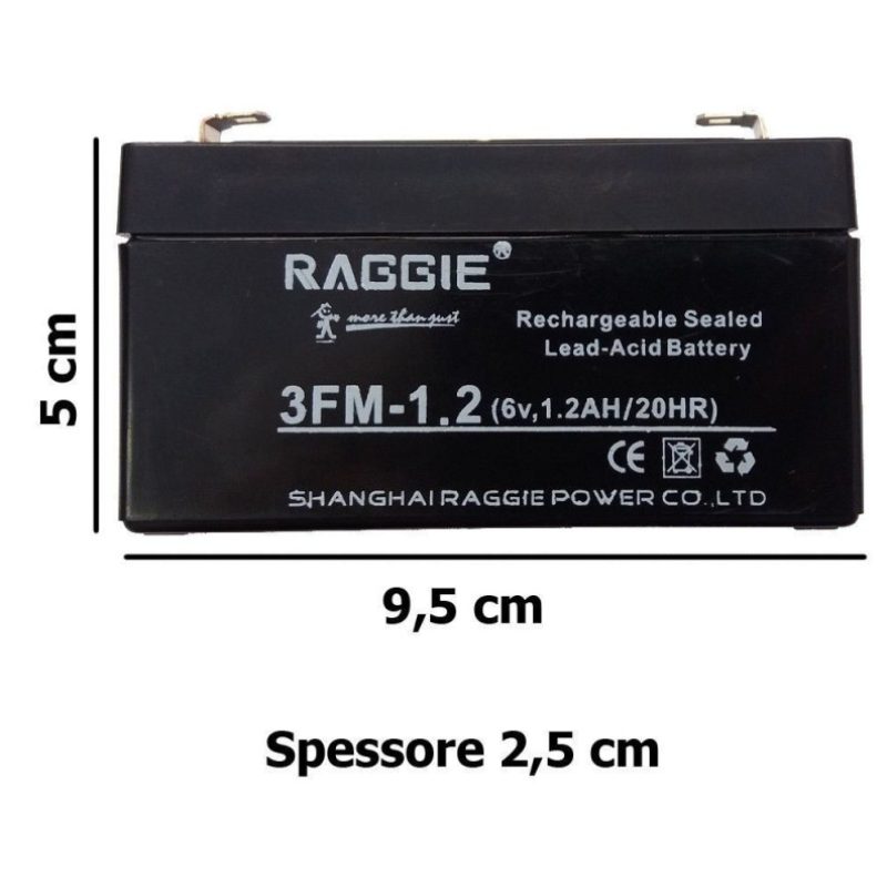 Batteria Ermetica Ricaricabile Piombo gruppi di continuita 6V e 12V - 1.2 7 9 12