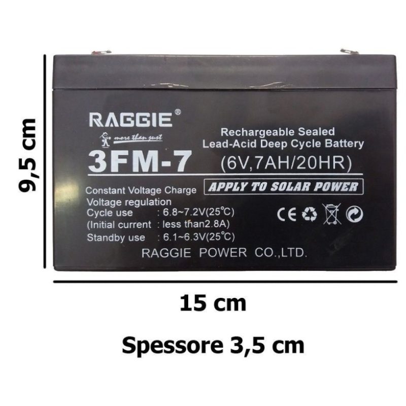 Batteria Ermetica Ricaricabile Piombo gruppi di continuita 6V e 12V - 1.2 7 9 12