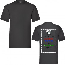Maglietta Personalizzabile,T-Shirt da Personalizzare con Stampa DTF sul retro, personalizza con Foto Loghi e Scritte