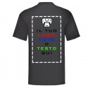 Maglietta Personalizzabile,T-Shirt da Personalizzare con Stampa DTF sul retro, personalizza con Foto Loghi e Scritte