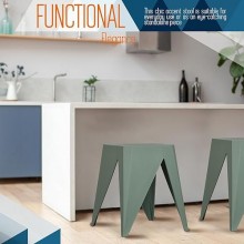 Sgabello moderno di design da interno casa cucina giardino sedia in resina impilabile