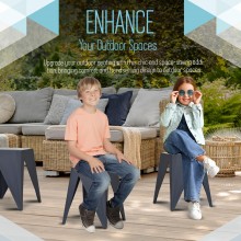 Sgabello moderno di design da interno casa cucina giardino sedia in resina impilabile