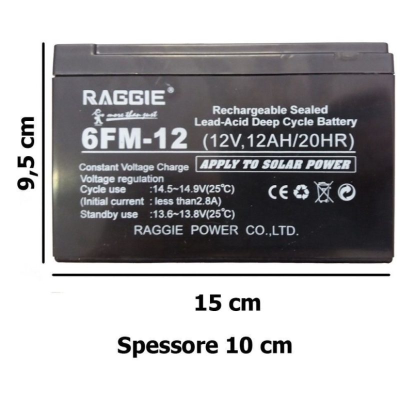 Batteria Ermetica Ricaricabile Piombo gruppi di continuita 6V e 12V - 1.2 7 9 12