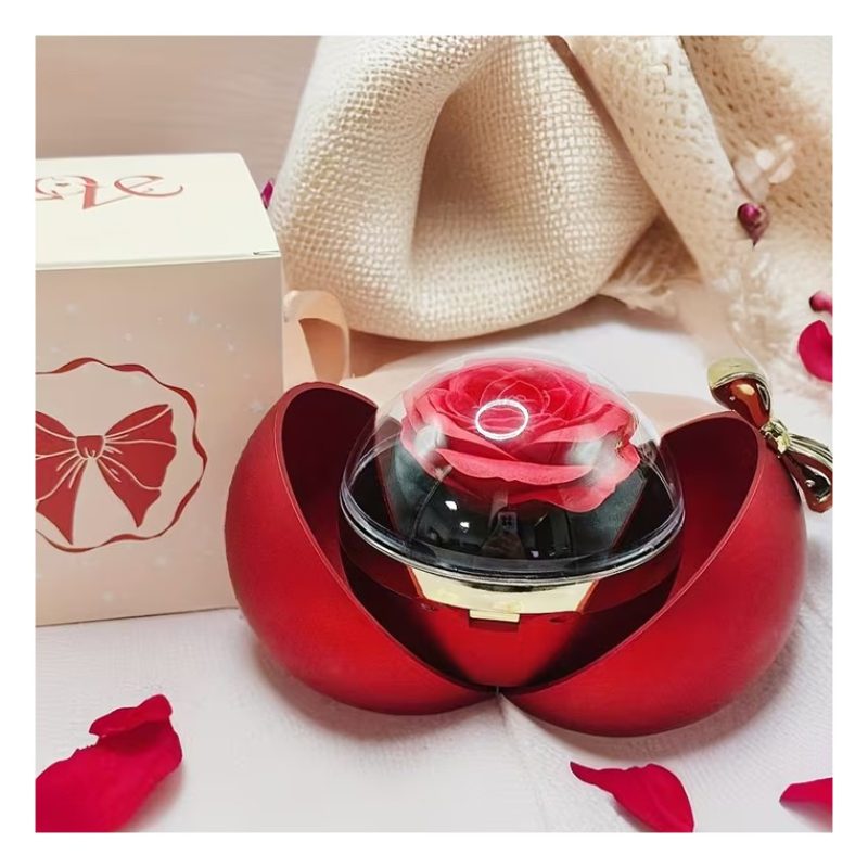 Generico Rosa Rossa Eterna Stabilizzata cofanetto, Idea Regalo Donn...