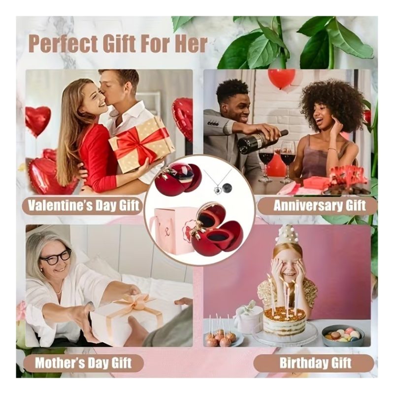 Generico Rosa Rossa Eterna Stabilizzata cofanetto, Idea Regalo Donn...