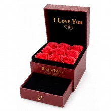 Rosa Rossa Eterna Stabilizzata cofanetto, Idea Regalo Donna, Mamma SENZA collana