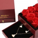 Rosa Rossa Eterna Stabilizzata cofanetto, Idea Regalo Donna, Mamma SENZA collana