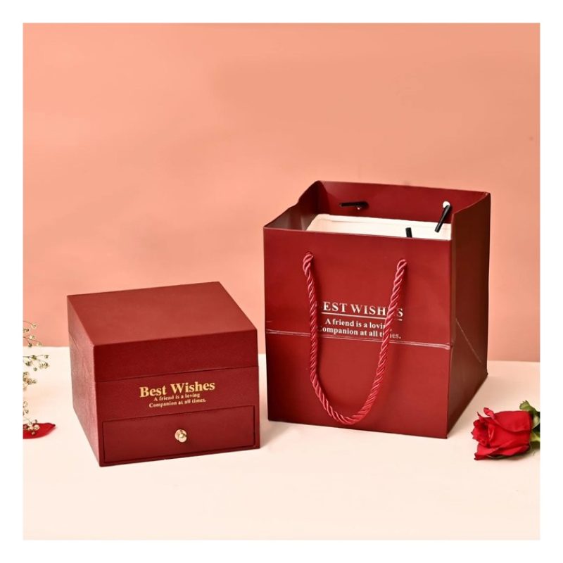 Generico Rosa Rossa Eterna Stabilizzata cofanetto, Idea Regalo Donn...