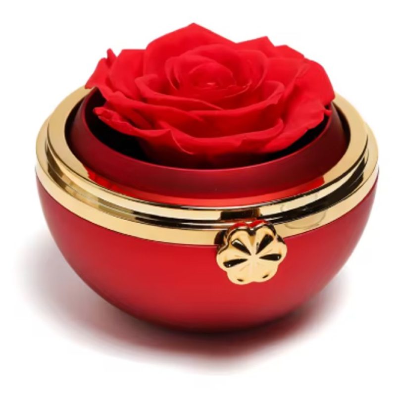 Cofanetto Scatola con Rosa Rossa eterna per Anello Fidanzamento sen...