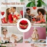 Cofanetto Scatola con Rosa Rossa eterna per Anello Fidanzamento sen...