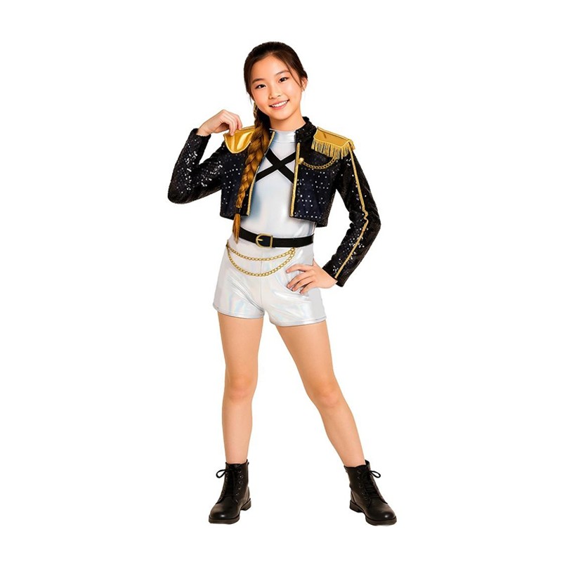 Costume Cacciatrice Di Demoni Pop Star K-Pop huntrix Rumi Carnevale bambina