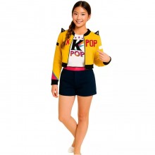 Costume Rumi K-Pop Demon Hunters bambina Carnevale Pop Star cosplay