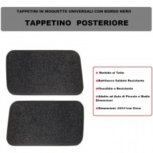 Set 4 Tappetini auto moquette battitacco universali tappeti antiscivolo neri