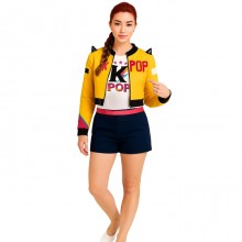 Costume Rumi K-Pop Demon Hunters bambina Carnevale Pop Star cosplay