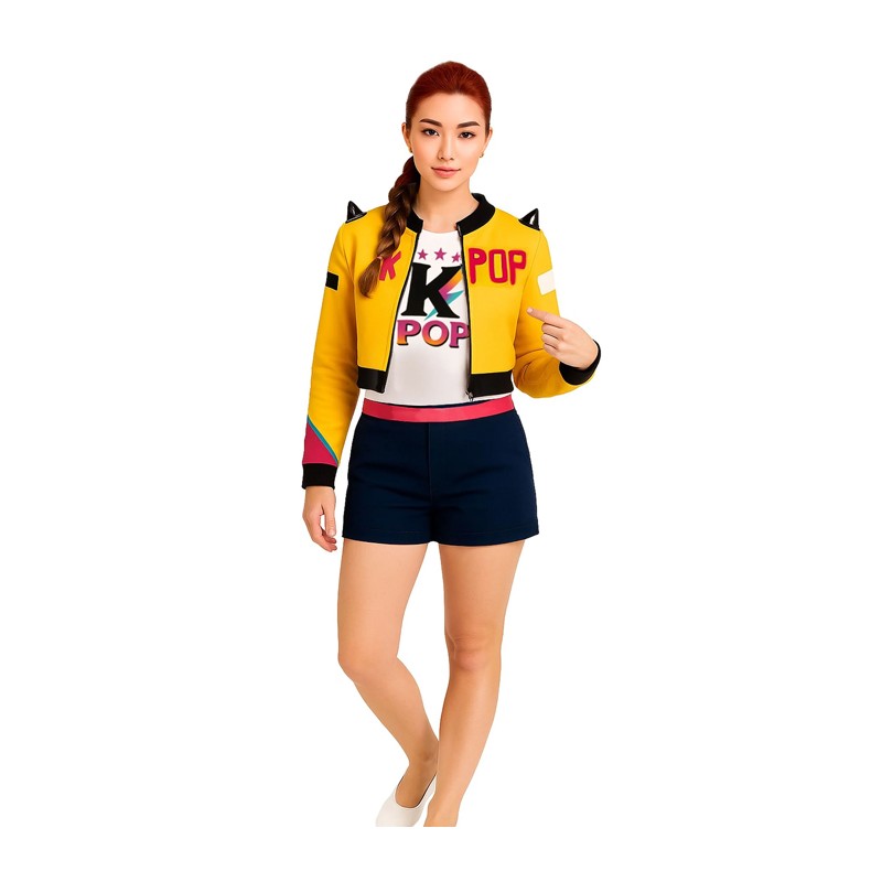 Costume Rumi K-Pop Demon Hunters bambina Carnevale Pop Star cosplay