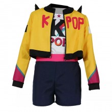 Costume Rumi K-Pop Demon Hunters bambina Carnevale Pop Star cosplay