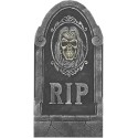 Lapide Tomba di Halloween Teschio e testo R.I.P. Decorazione Horror Grigia
