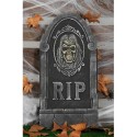 Lapide Tomba di Halloween Teschio e testo R.I.P. Decorazione Horror Grigia