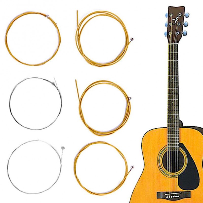 Generico Kit 6 corde leggere chitarra acustica professionale corda