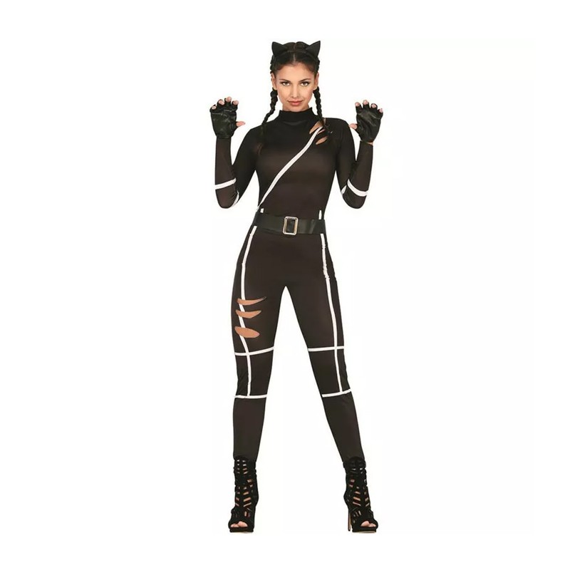 Costume da Cat woman Donna Gatta sexy vestito gattina travestimento carnevale