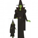 Costume Carnevale Strega verde cattiva Elphaba Wicked Donna Halloween