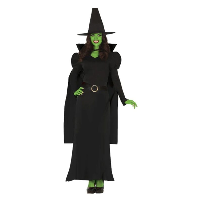 Guirca Costume Carnevale Strega verde cattiva Elphaba Wicked Donna ...