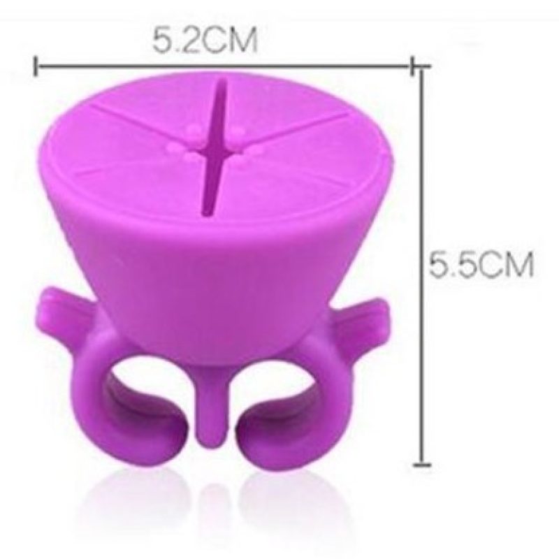 Anello Porta smalto manicure pedicure nail art silicone unghie donna mani piedi