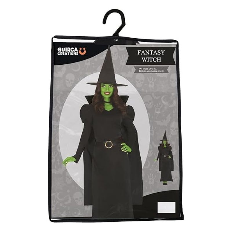 Guirca Costume Carnevale Strega verde cattiva Elphaba Wicked Donna ...
