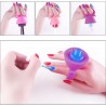 Anello Porta smalto manicure pedicure nail art silicone unghie donna mani piedi