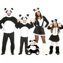Costume vestito abito travestimento carnevale play adulto donna panda cosplay