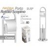 Gicos Piantana Bagno Portarotolo carta e Portascopino Acciaio da Te...