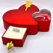 Box Rosa rossa Eterna cofanetto Porta Gioielli Idea Regalo Romantica