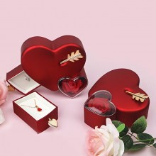 Box Rosa rossa Eterna cofanetto Porta Gioielli Idea Regalo Romantica