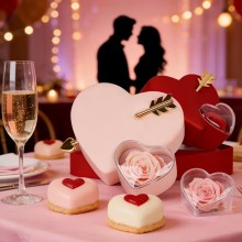 Box Rosa rossa Eterna cofanetto Porta Gioielli Idea Regalo Romantica