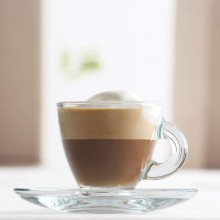 Set di 6 tazzine da caffè senza piattino da 90 ml in vetro trasparente espresso
