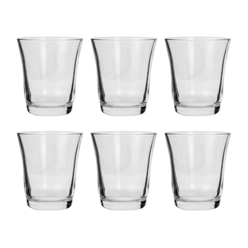 6 pz Bicchieri tazzine per liquore caffè espresso in vetro trasparente 120ml